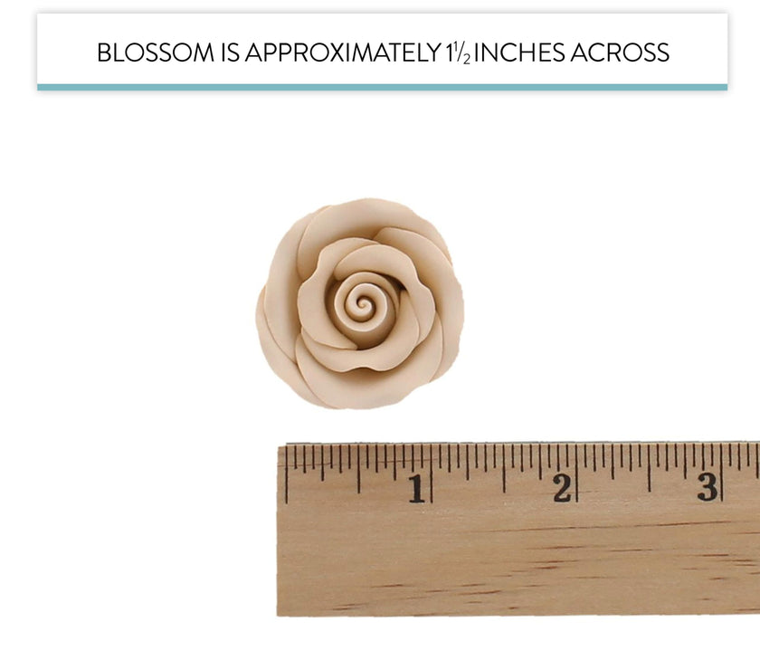 Premium Roses for Decorating Cakes and Cupcakes, by Global Sugar Art, Medium, Lavender Pink Yellow Peach
