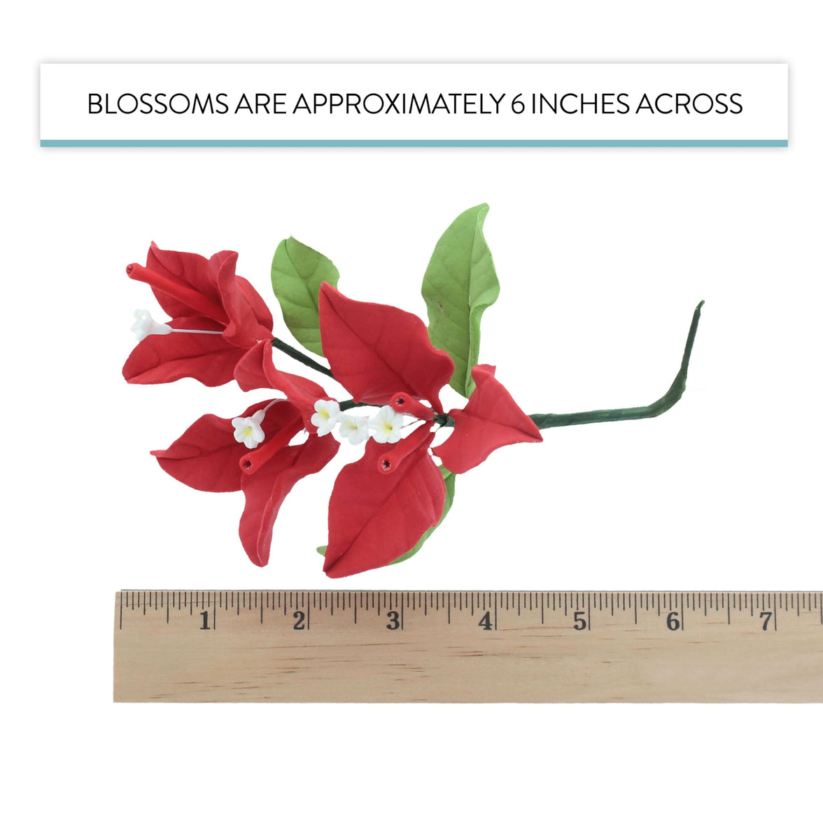 Bougainvillea Sugar Cake Flowers, Tropical Cake Decorations, by Global Sugar Art, Red