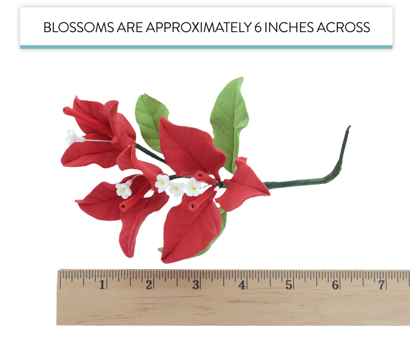 Bougainvillea Sugar Cake Flowers, Tropical Cake Decorations, by Global Sugar Art, Red