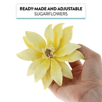 Tranquil Water Flowers, Decorative Sugar Cake Flowers by Global Sugar Art, 3 Count, Yellow