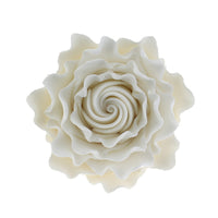 Gardenia Sugar Cake Flowers, White, 8 Count by Global Sugar Art