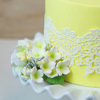 Hydrangea Blossoms Sprays, Sugar Cake Flowers by Global Sugar Art, 4 Count, Pink