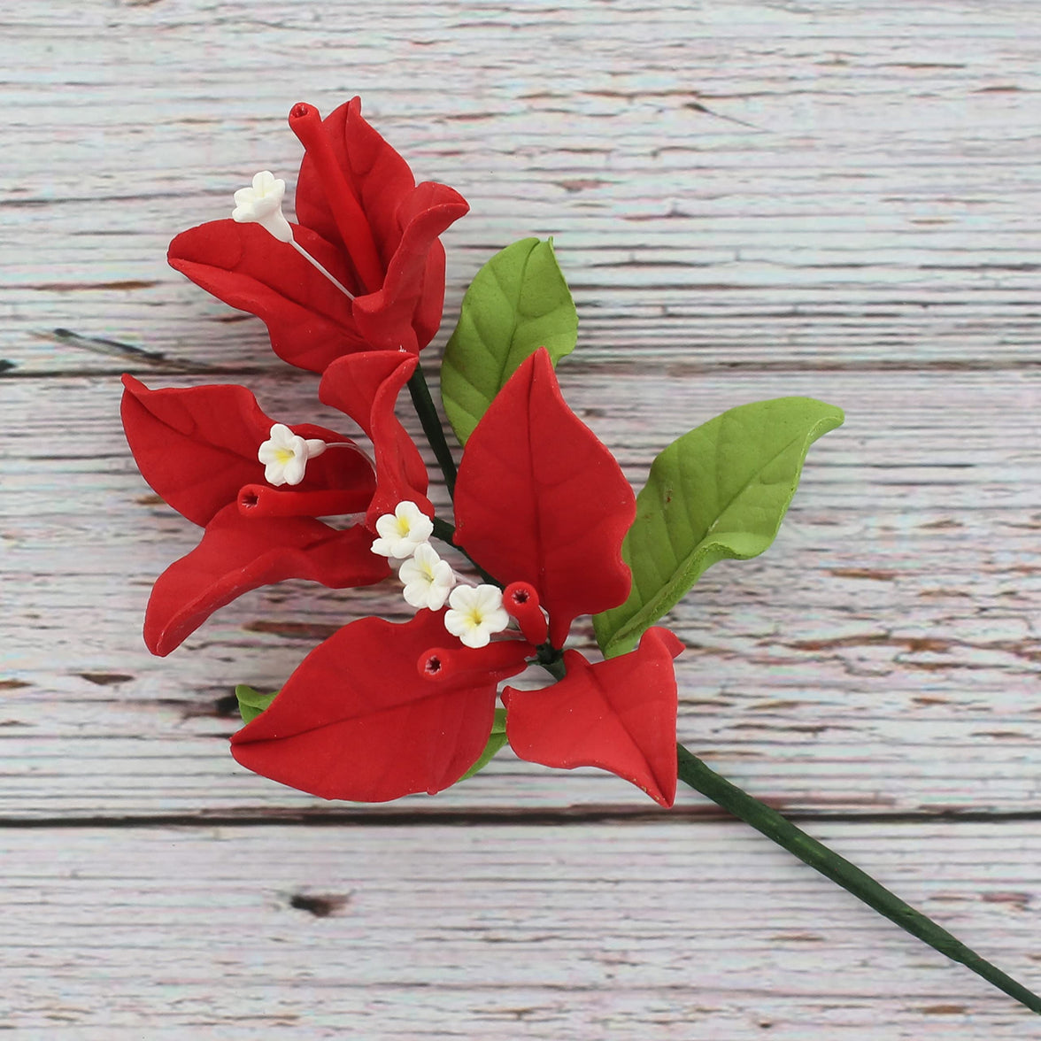Bougainvillea Sugar Cake Flowers, Tropical Cake Decorations, by Global Sugar Art, Red