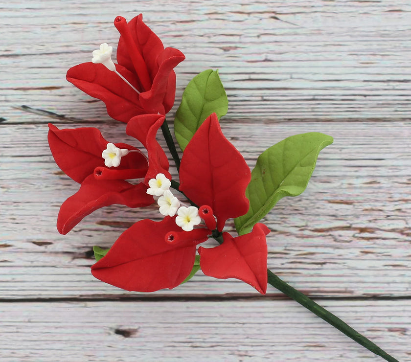 Bougainvillea Sugar Cake Flowers, Tropical Cake Decorations, by Global Sugar Art, Red