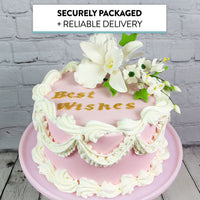 Orchid Sugar Cake Flower Sprays, White Cattleya Orchid Spray, by Global Sugar Art