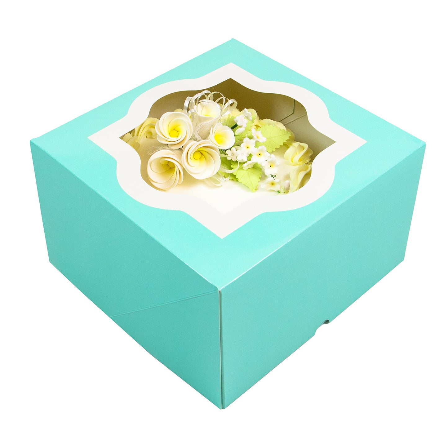 12 x 12 x 6 Inch Extra Deep Square Cake Box with Window