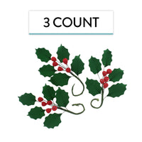 Christmas Holly Leaf Sprays for Cakes and Decorating, by Global Sugar Art