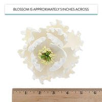 Peony Sugar Flower Decoration for Cakes, by Global Sugar Art, White Bloom