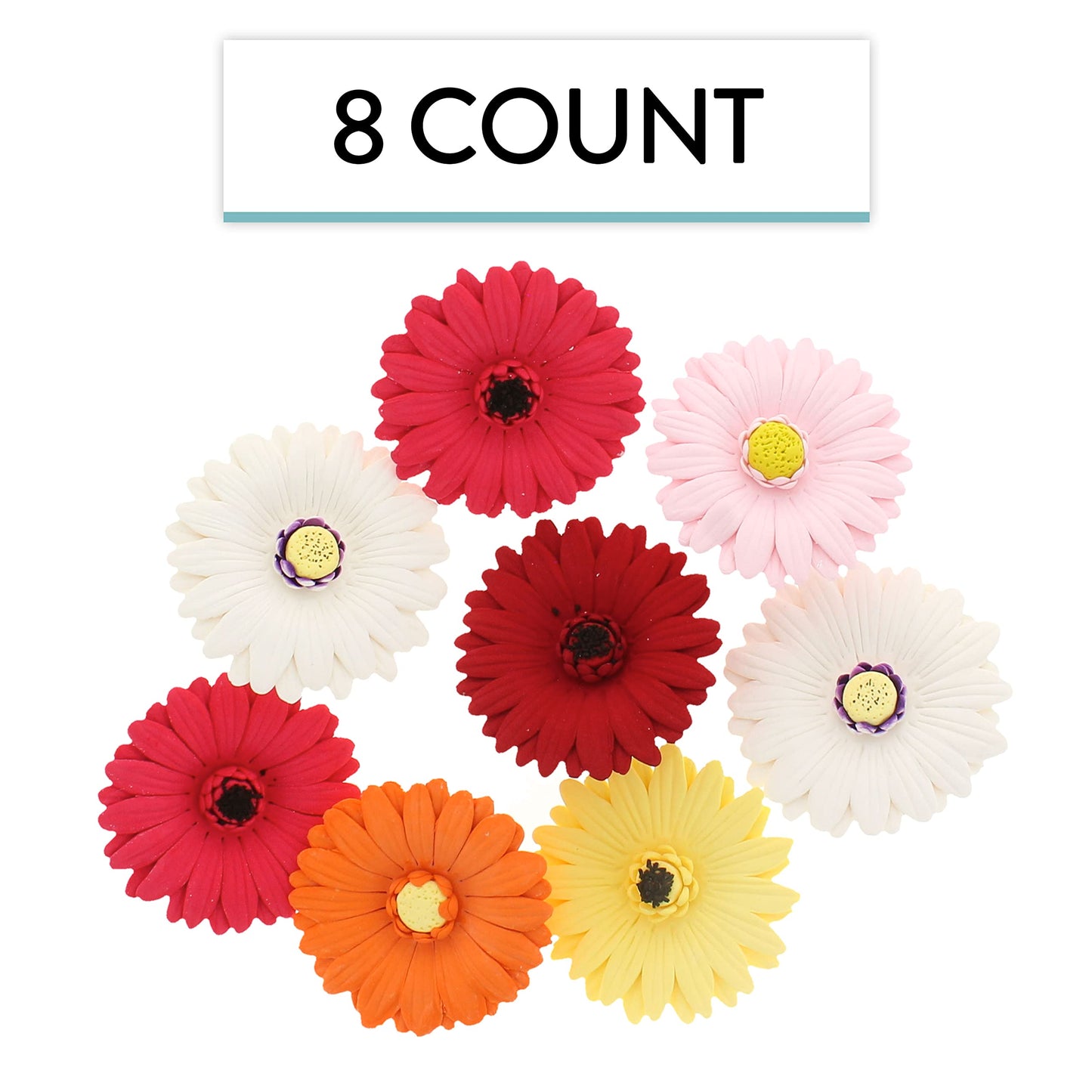 Gerbera Daisy, Assorted Colors, 8 Count