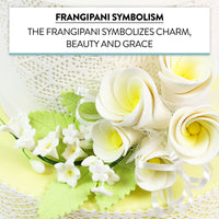 Tropical Cake Topper Frangipani Spray Gum Paste Flower by Global Sugar Art, Large