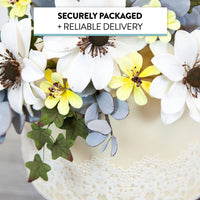 Eucalyptus Sugar Flowers for Cake Decorating, by Global Sugar Art, 5 Count, Silver