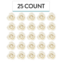 Peace Rose Sugar Flowers for Cake Decorating, by Global Sugar Art, Medium, White