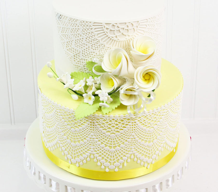 Tropical Cake Topper Frangipani Spray Gum Paste Flower by Global Sugar Art, Small