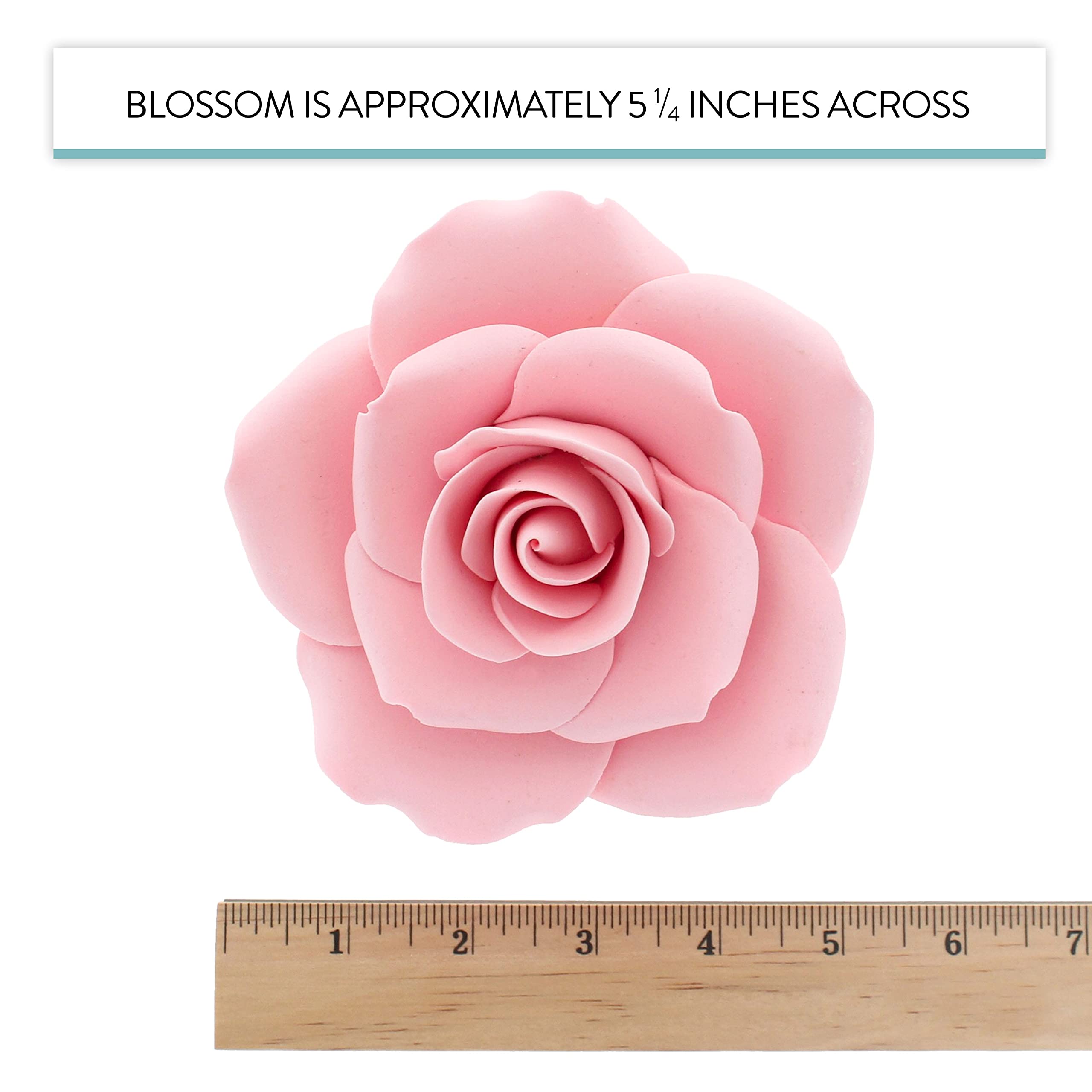 Jumbo Rose Sugar Cake Flowers by Global Sugar Art, Pink