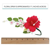 Red Hawaiian Cake Flower Hibiscus Sugar Flower Topper by Global Sugar Art