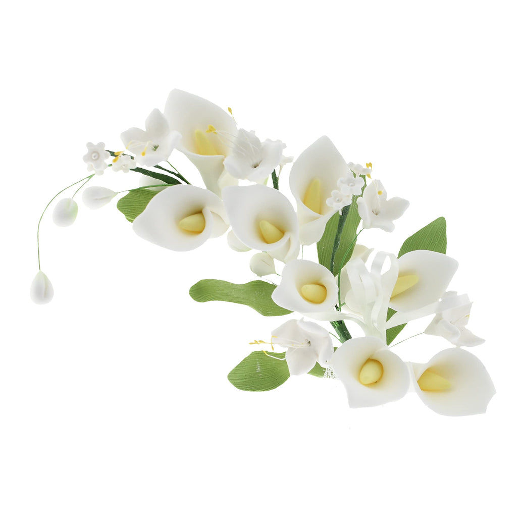Sugar Lilies, Lily Flower Sprays, Cake Toppers by Global Sugar Art, Calla Lily Cascade Spray