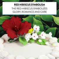 Red Hawaiian Cake Flower Hibiscus Sugar Flower Topper by Global Sugar Art