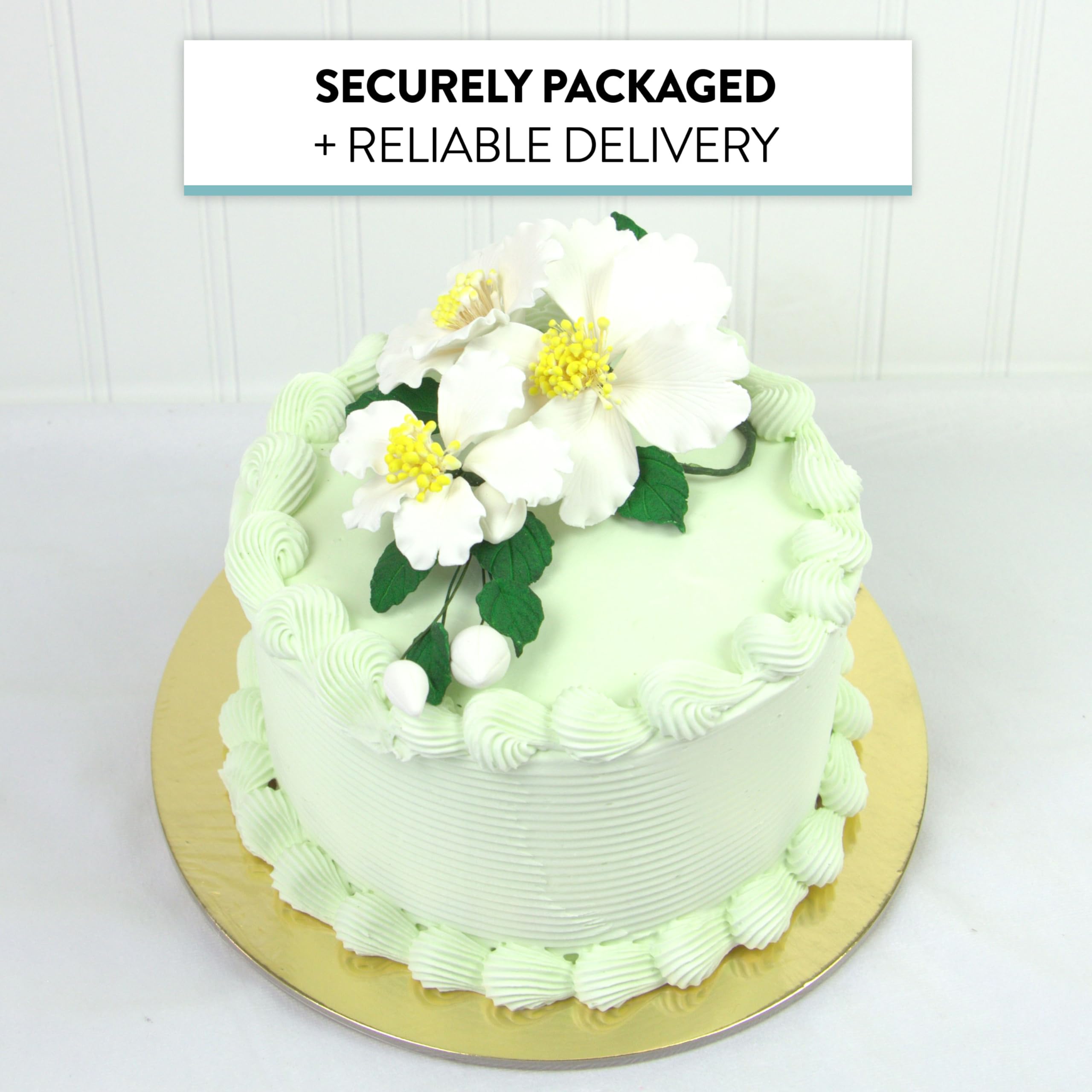 Orchid Sugar Cake Flowers, Camellia Orchid Spray, by Global Sugar Art, White