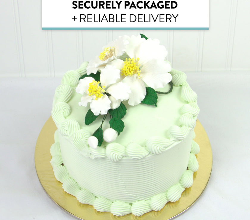 Orchid Sugar Cake Flowers, Camellia Orchid Spray, by Global Sugar Art, White