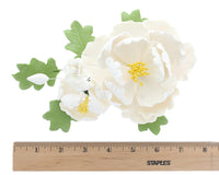 Premium Peony Sprays for Cake Decorating by Global Sugar Art, White Open