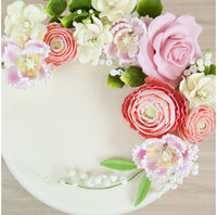 Wild Roses, Dogwood Rose Sugar Cake Flowers, by Global Sugar Art, Yellow
