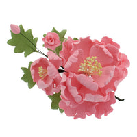 Premium Peony Sprays for Cake Decorating by Global Sugar Art, Pink Open