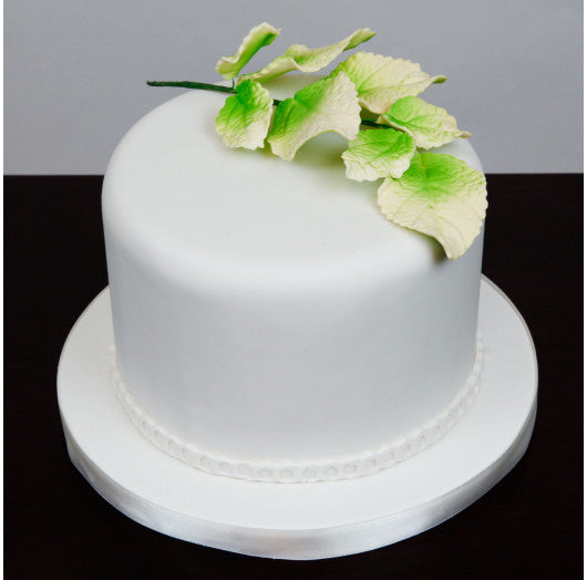 Pale Yellow and Green Rose Leaf Spray, Cake Decoration by Global Sugar Art, 3 Count