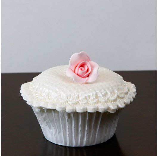Tiny Rose Sugar Flowers, Edible Cupcake Toppers, Extra Small, by Global Sugar Art, Pink