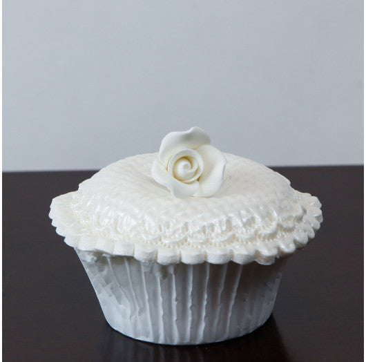 Tiny Rose Sugar Flowers, Edible Cupcake Toppers, Extra Small, by Global Sugar Art, White