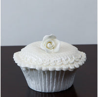 Tiny Rose Sugar Flowers, Edible Cupcake Toppers, Extra Small, by Global Sugar Art, White