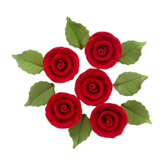 Edible Rose & Leaf Kit, Red, Small