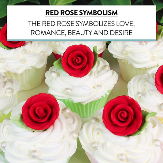 Edible Rose & Leaf Kit, Red, Small