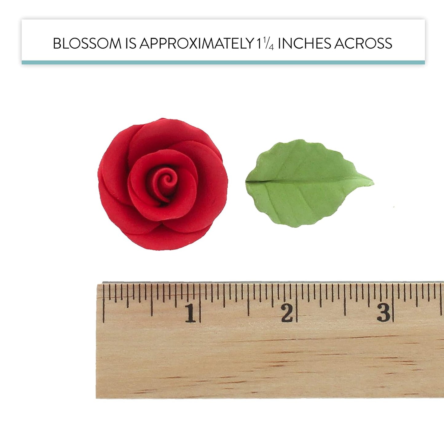 Edible Rose & Leaf Kit, Red, 1.25-inch